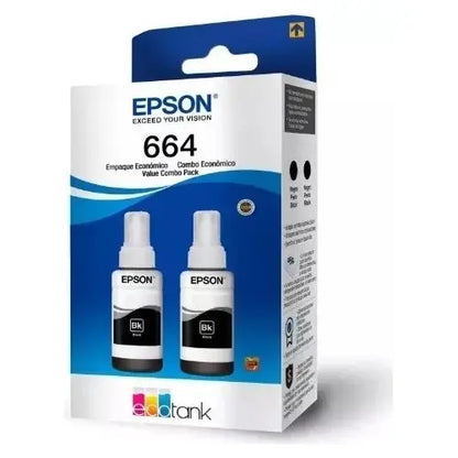 Kit de Tintas Epson T664 – Negro Pack x2
